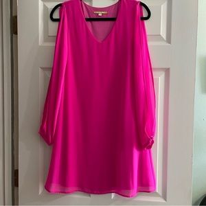 Gianni Bini Spring Dress, Barbie Pink, Open sleeve